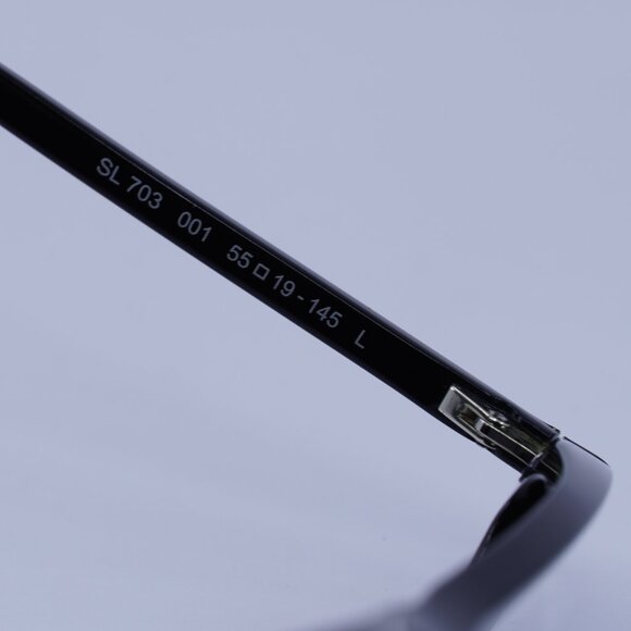 Saint Laurent SL703 001 Sunglasses Black Cat Eye Frame, Black Lenses - Picture 9 of 13